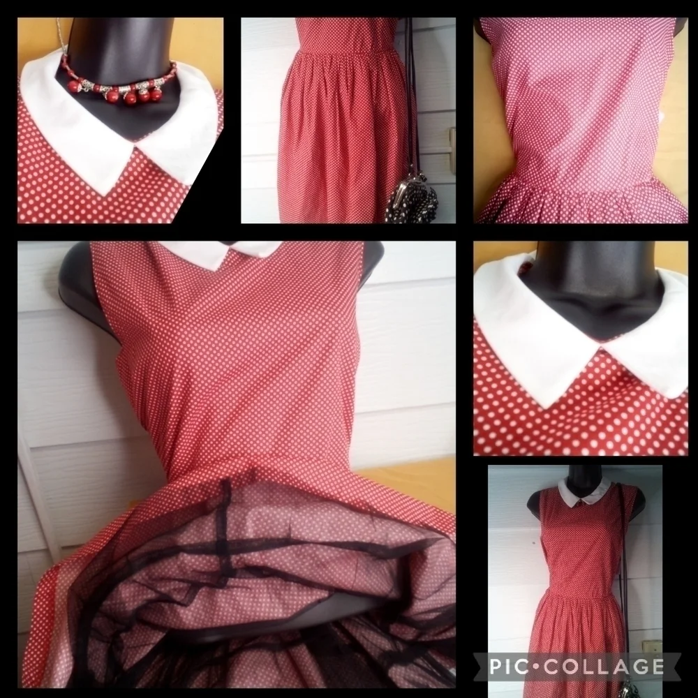 RED and White Polka Dot's Dress - Picture 7 of 10
